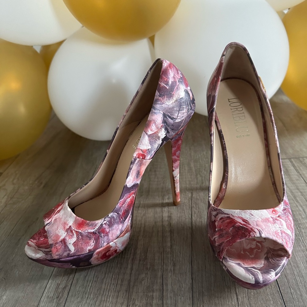 Peep toe high heels from luxury Italian brand Loriblu